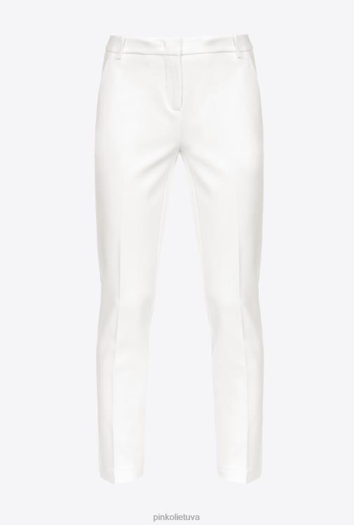 laisvalaikio kelnės | DH06P770 milano megztos cigarečių kelnės Pinko sniego baltumo