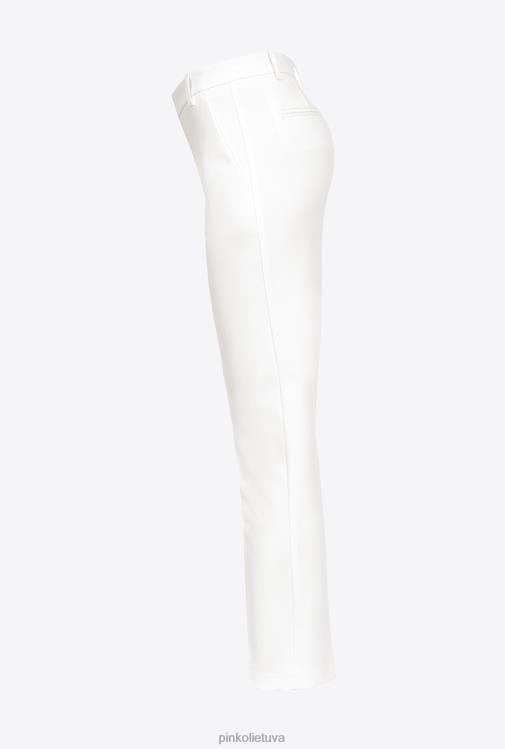 laisvalaikio kelnės | DH06P770 milano megztos cigarečių kelnės Pinko sniego baltumo