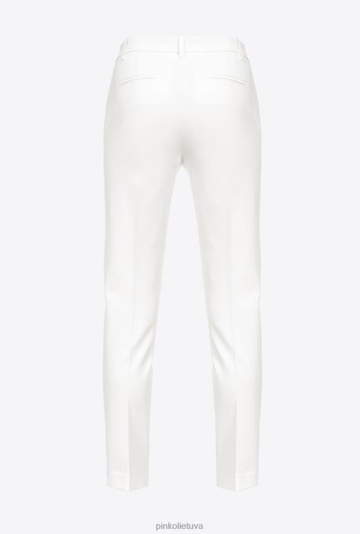 laisvalaikio kelnės | DH06P770 milano megztos cigarečių kelnės Pinko sniego baltumo