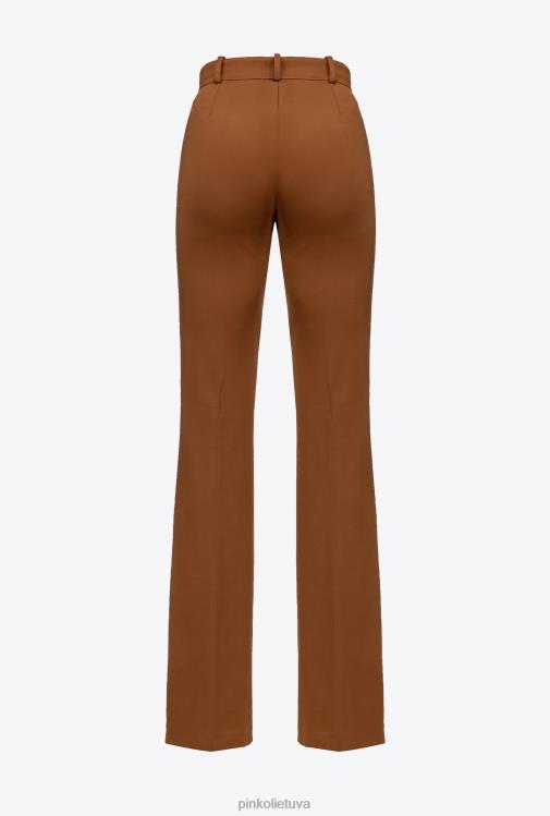 laisvalaikio kelnės | DH06P774 kelnės su skeltuku Pinko rudasis - taksas
