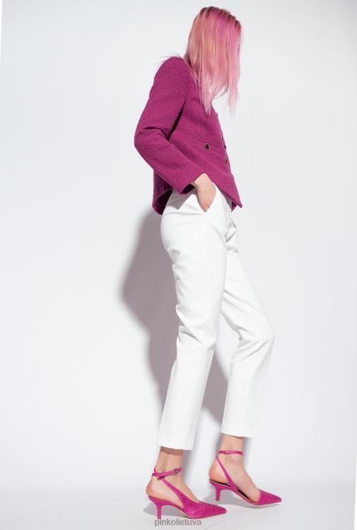 laisvalaikio kelnės | DH06P780 siauros vienspalvės kelnės Pinko sniego baltumo