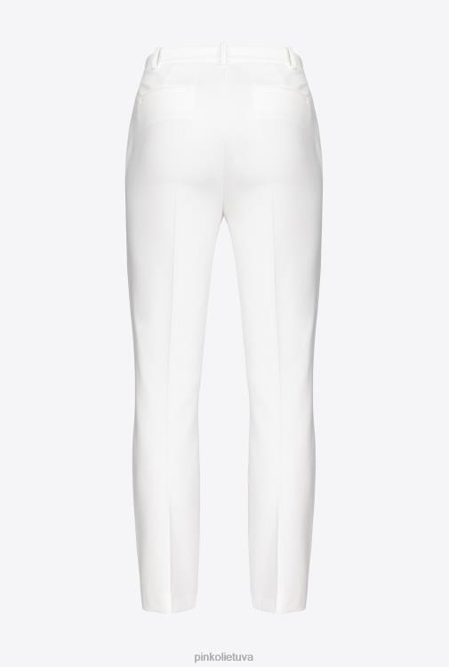 laisvalaikio kelnės | DH06P780 siauros vienspalvės kelnės Pinko sniego baltumo
