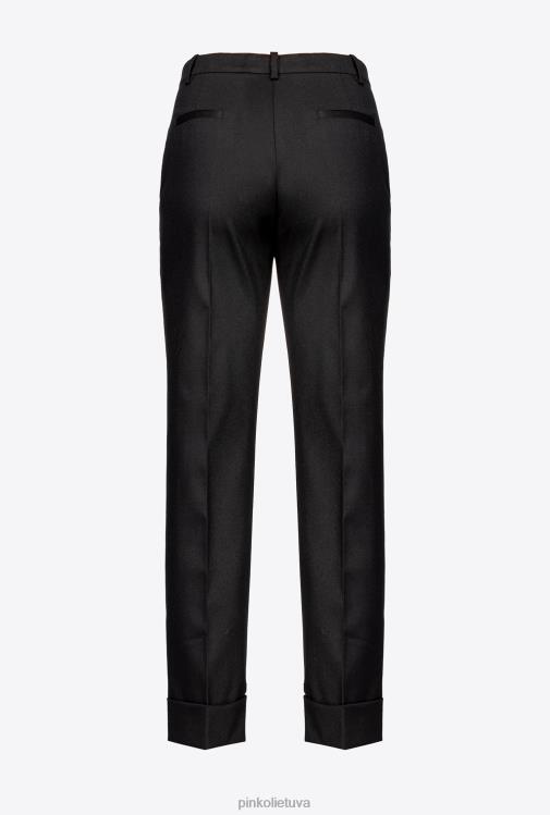 laisvalaikio kelnės | DH06P791 flanelinės kelnės Pinko limuzinas juodas