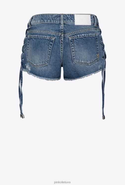 šortai | DH06P688 džinsiniai šortai su kutais Pinko lengvas vintažinis skalbimas