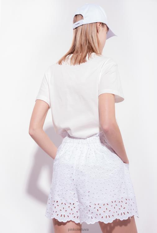 šortai | DH06P698 broderie anglaise šortai Pinko ryškiai balta