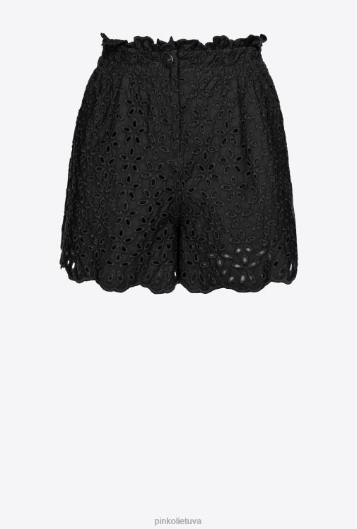 šortai | DH06P699 broderie anglaise šortai Pinko limuzinas juodas