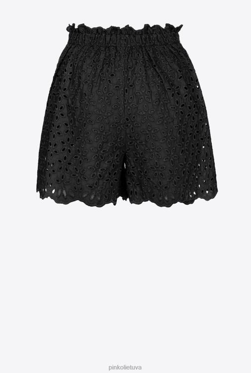 šortai | DH06P699 broderie anglaise šortai Pinko limuzinas juodas