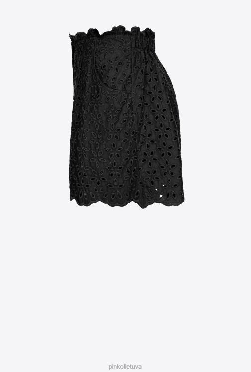 šortai | DH06P699 broderie anglaise šortai Pinko limuzinas juodas