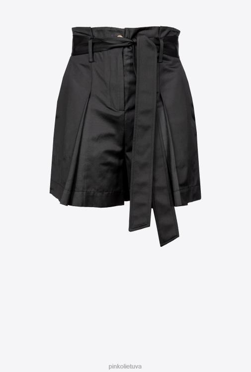 šortai | DH06P703 šortai su diržu Pinko limuzinas juodas