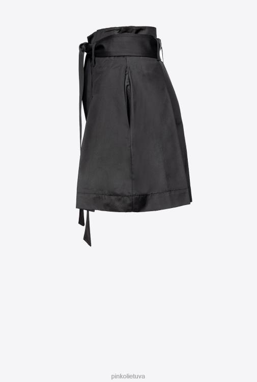 šortai | DH06P703 šortai su diržu Pinko limuzinas juodas