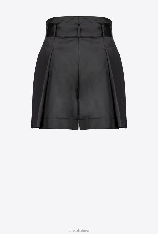 šortai | DH06P703 šortai su diržu Pinko limuzinas juodas