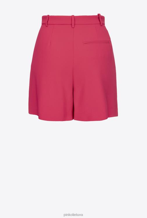 šortai | DH06P705 tamprūs krepiniai šortai Pinko aviečių raudonumo