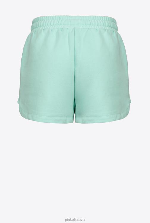 šortai | DH06P755 logotipu marginti šortai Pinko kiaušinio lukštas mėlynas