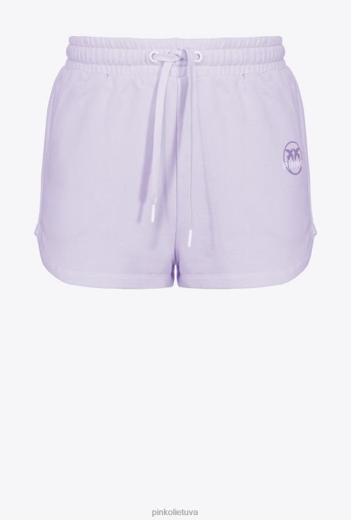 šortai | DH06P756 logotipu marginti šortai Pinko alyvinė – šviesus šerbetas