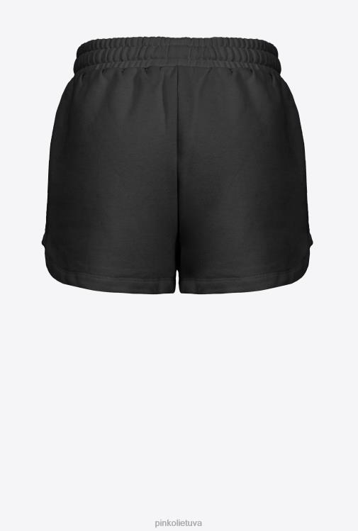 šortai | DH06P757 logotipu marginti šortai Pinko limuzinas juodas