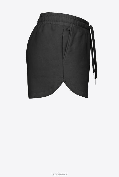 šortai | DH06P757 logotipu marginti šortai Pinko limuzinas juodas