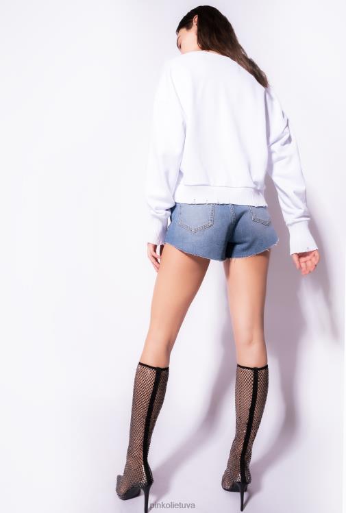 šortai | DH06P771 šortai su mišriomis sagomis Pinko vidutinio lengvas plovimas