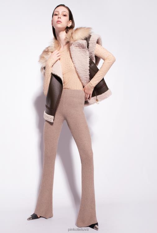 apatinis trikotažas | DH06P482 pilnai kalnų krištolinis megztinis Pinko smėlio spalvos-matinis migdolas