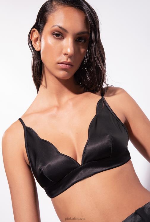 apatinis trikotažas | DH06P956 satino liemenėlė Pinko limuzinas juodas