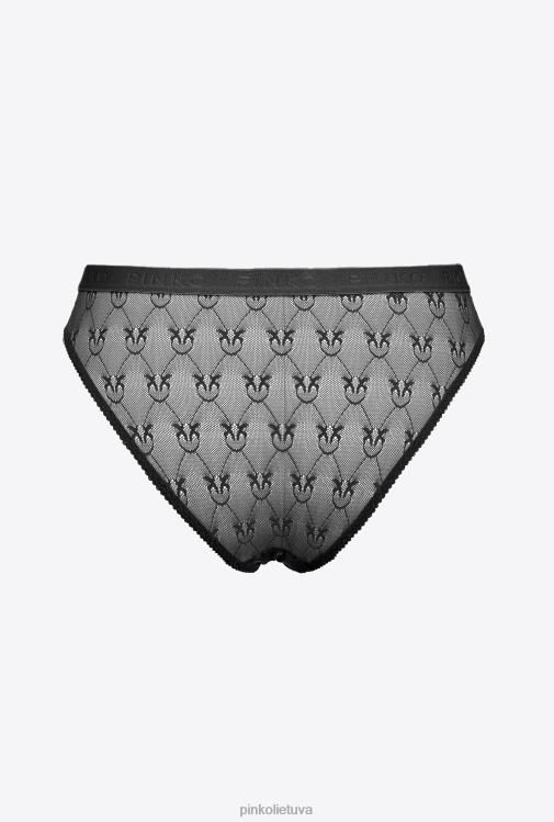 apatinis trikotažas | DH06P964 nėrinių trumpikės Pinko limuzinas juodas