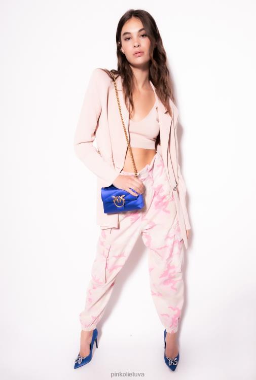 džinsai | DH06P646 kamufliažinės krovininės kelnės Pinko multi.nude/rožinė