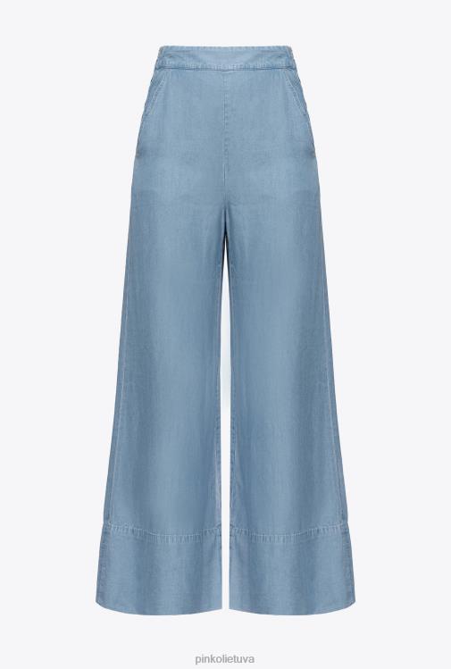 džinsai | DH06P730 džinsai plačiomis kojomis ir lioceliniai džinsai Pinko lengvas balinimo plovimas