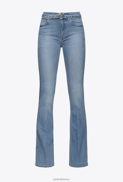 džinsai | DH06P846 tamprūs džinsiniai džinsai Pinko vidutinio lengvas plovimas