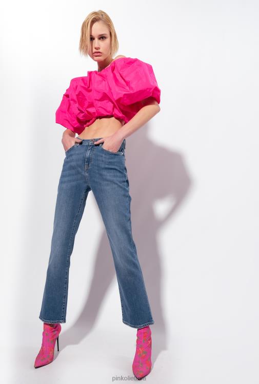 džinsai | DH06P849 tamprūs džinsiniai bootcut džinsai Pinko tamsus vidurinis skalbimas