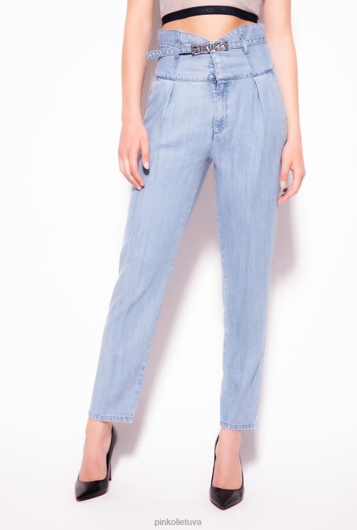 džinsai | DH06P861 liocelinio ruoželinės krūtinės kelnės Pinko lengvas plovimas