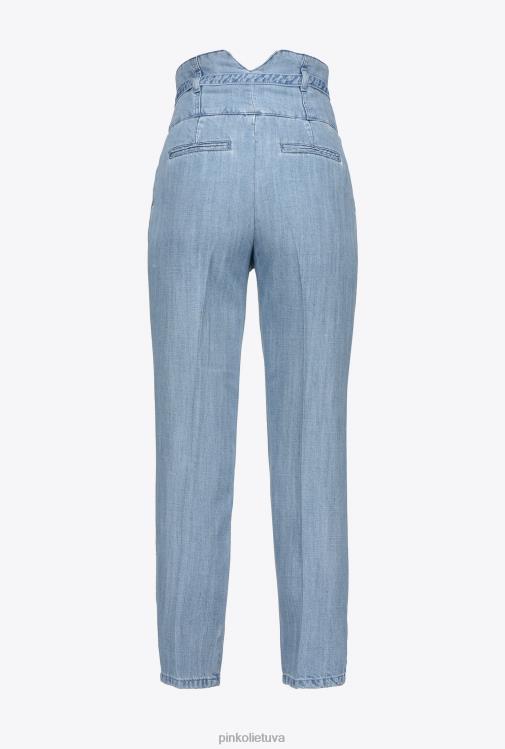 džinsai | DH06P861 liocelinio ruoželinės krūtinės kelnės Pinko lengvas plovimas