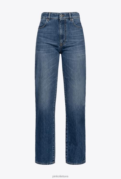 džinsai | DH06P862 aplenkti džinsiniai boyfriend džinsai Pinko tamsus vintažinis skalbimas