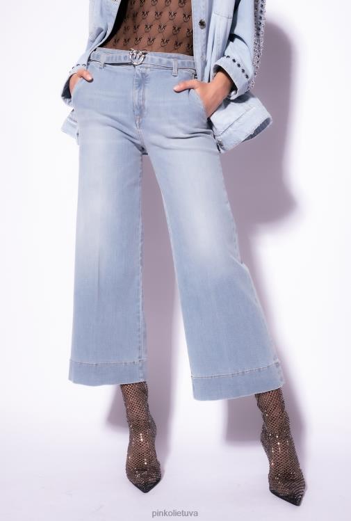 džinsai | DH06P865 platėjantys džinsai su diržu Pinko lengvas vintažinis skalbimas