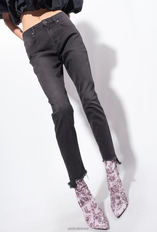 džinsai | DH06P867 siauri džinsiniai džinsai Pinko limuzinas juodas