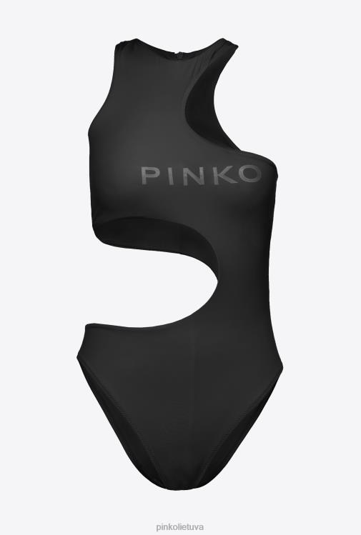 maudymosi kostiumėliai | DH06P931 vientisas maudymosi kostiumėlis su iškirpte Pinko limuzinas juodas