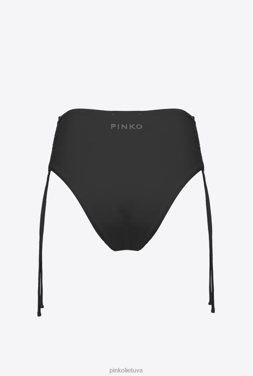 maudymosi kostiumėliai | DH06P942 bikinio kelnaitės aukštu juosmeniu Pinko limuzinas juodas