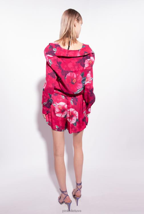 maudymosi kostiumėliai | DH06P946 blizgučiais puoštas trikampis bikinio viršus Pinko intensyvi violetinė