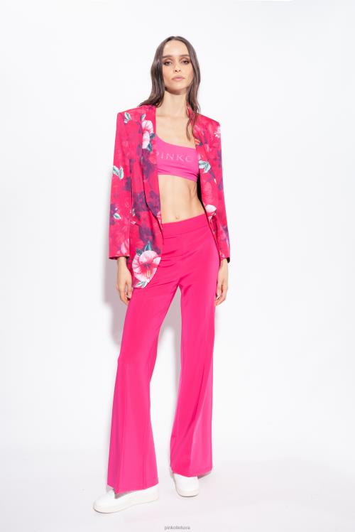 maudymosi kostiumėliai | DH06P951 Vieno peties bikinio viršutinė dalis Pinko fuksijos violetinė