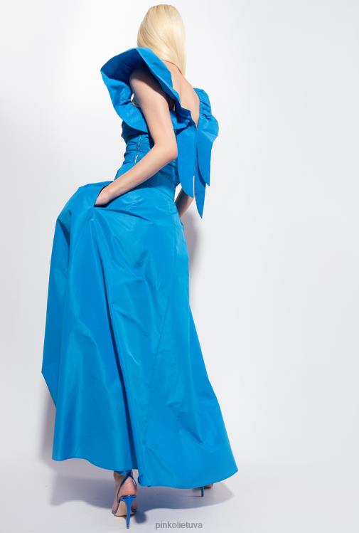 ilgi sijonai | DH06P807 elegantiškas maksi sijonas Pinko direktorius mėlynas