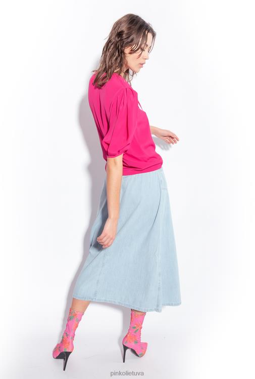 ilgi sijonai | DH06P913 krentantis džinsinis maxi sijonas Pinko lengvas plovimas