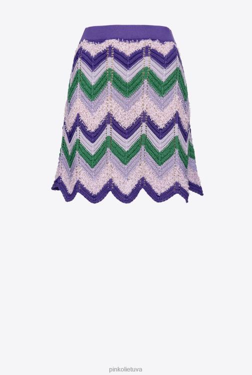 mini sijonai | DH06P798 nertas mini sijonas Pinko mult. žalia/alyvinė