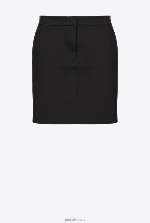 mini sijonai | DH06P803 akvalango efekto mini sijonas Pinko limuzinas juodas