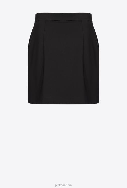 mini sijonai | DH06P803 akvalango efekto mini sijonas Pinko limuzinas juodas