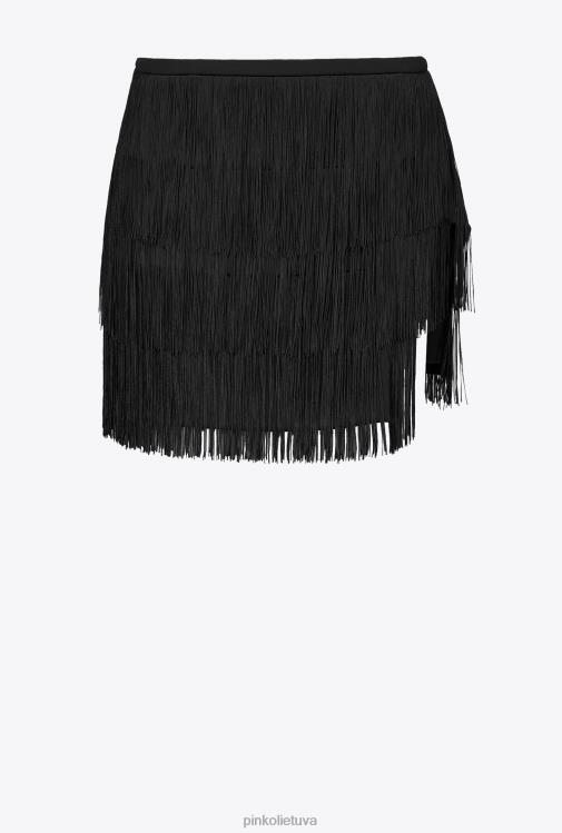 mini sijonai | DH06P809 mini sijonas su kutais Pinko limuzinas juodas