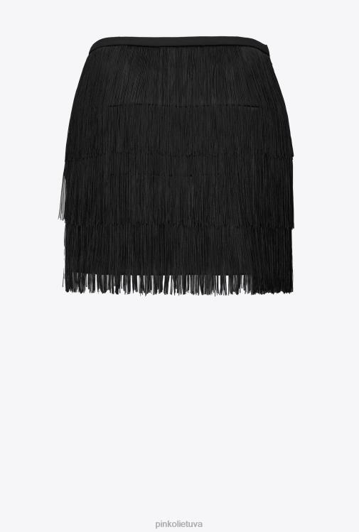 mini sijonai | DH06P809 mini sijonas su kutais Pinko limuzinas juodas