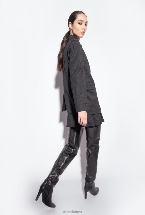 mini sijonai | DH06P815 Galleria mini sijonas iš kalnų krištolo Pinko limuzinas juodas