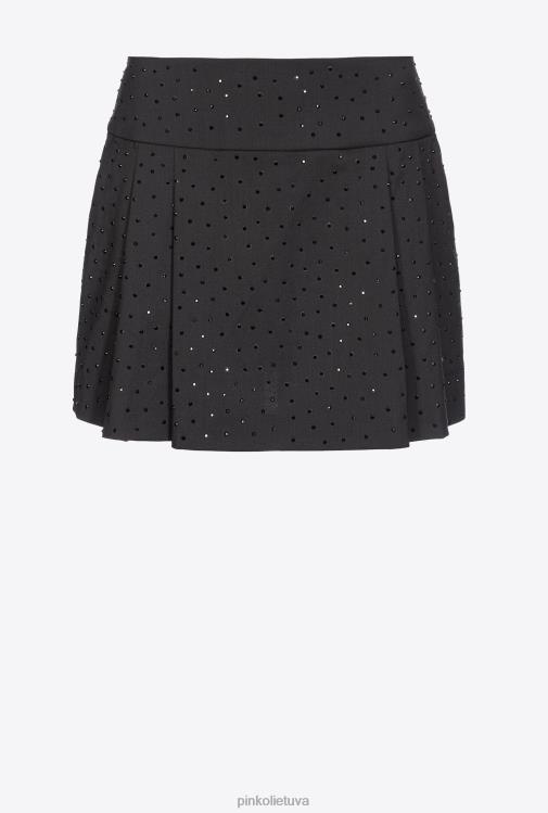 mini sijonai | DH06P815 Galleria mini sijonas iš kalnų krištolo Pinko limuzinas juodas