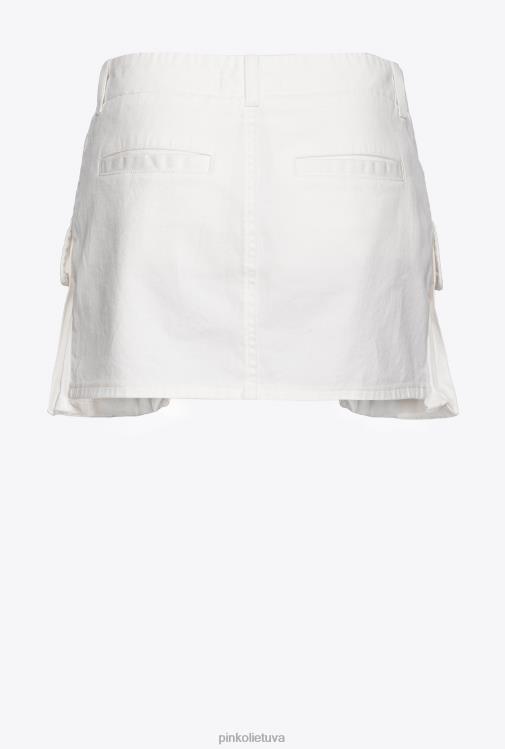 mini sijonai | DH06P898 cargo mini sijonas Pinko visiškai baltas