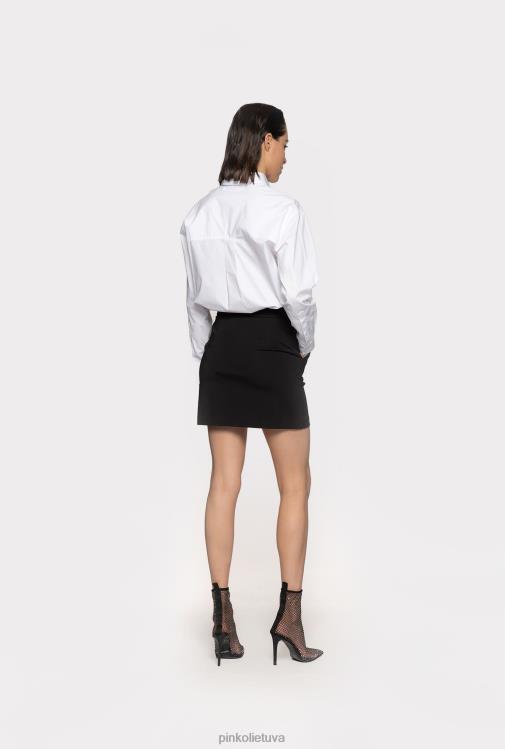 mini sijonai | DH06P899 a-line mini sijonas Pinko limuzinas juodas