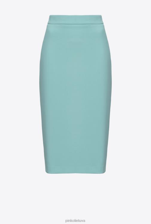 vidutinio blauzdos ilgio sijonai | DH06P799 midi sijonas su skeltuku Pinko nilo mėlyna