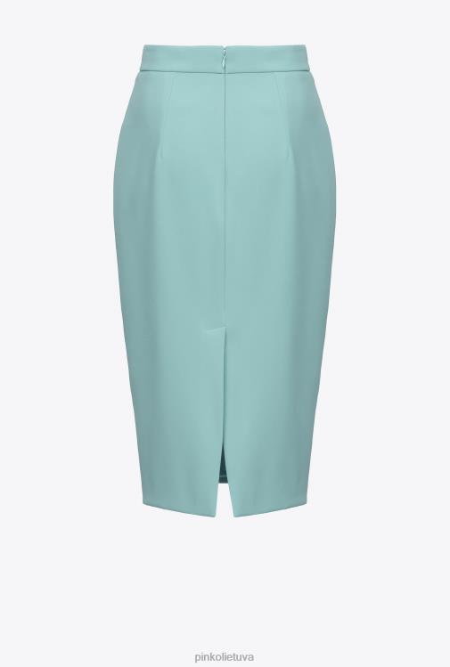 vidutinio blauzdos ilgio sijonai | DH06P799 midi sijonas su skeltuku Pinko nilo mėlyna